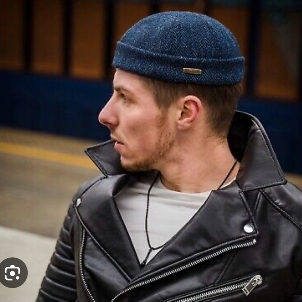 Sterkowski green wool fisher docker cap hat. 54cm